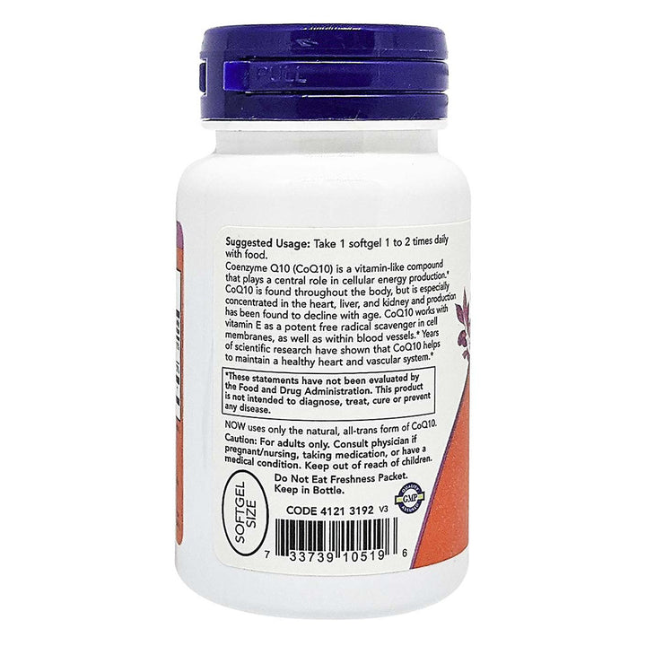 Now CoQ10 50mg Antioxidant Softgels For Heart Health & Energy, Pack of 50's - Easy Pharmacy LLC