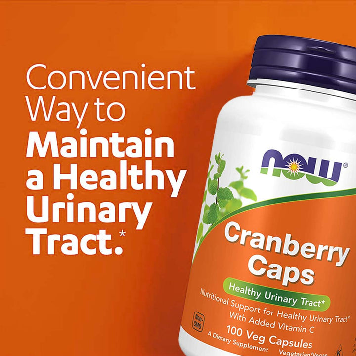 Now Cranberry Capsules With Vitamin C For Healthy Urinary Health, Pack of 100's - Easy Pharmacy LLC