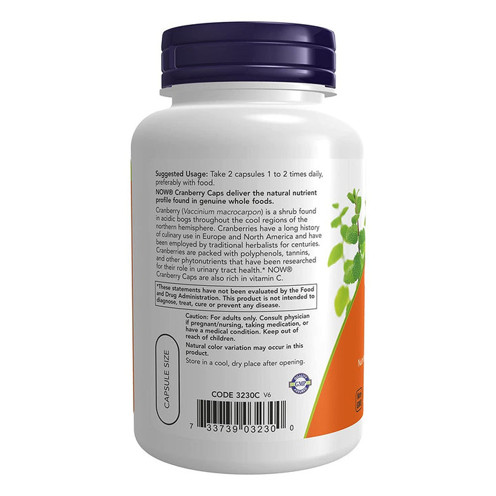 Now Cranberry Capsules With Vitamin C For Healthy Urinary Health, Pack of 100's - Easy Pharmacy LLC