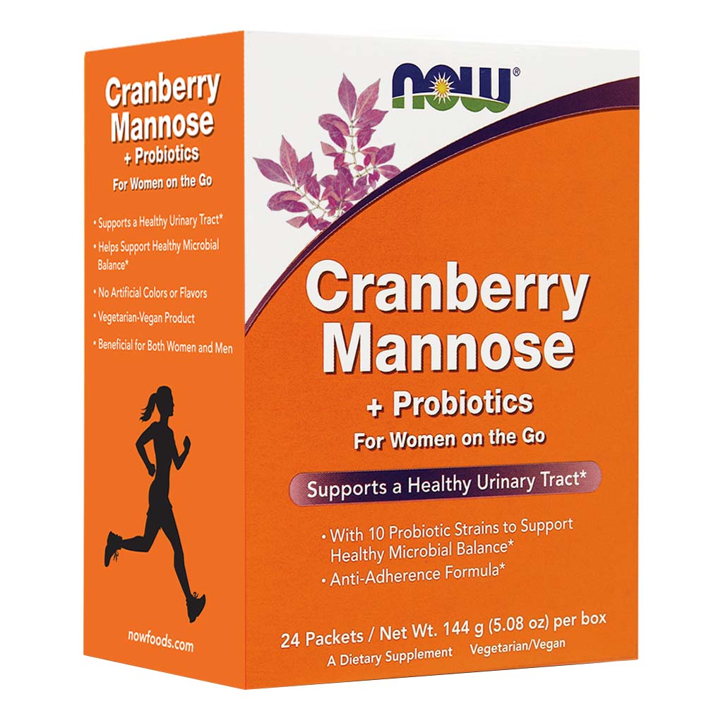 Now Cranberry Mannose + Probiotics For Healthy Urinary Health, Pack of 24's - Easy Pharmacy LLC
