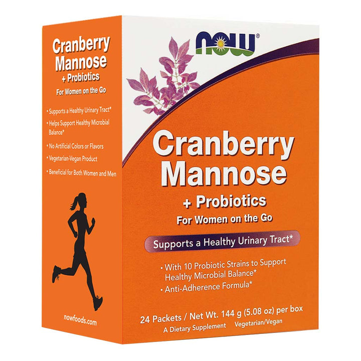 Now Cranberry Mannose + Probiotics For Healthy Urinary Health, Pack of 24's - Easy Pharmacy LLC