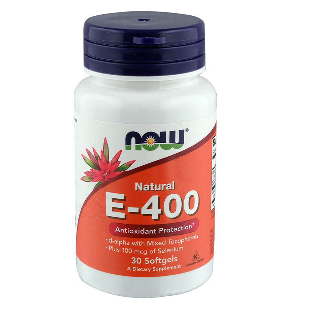 Now E-400 Vitamin E 400IU Antioxidant Softgel For Immune & Heart Support, Pack of 30's - Easy Pharmacy LLC