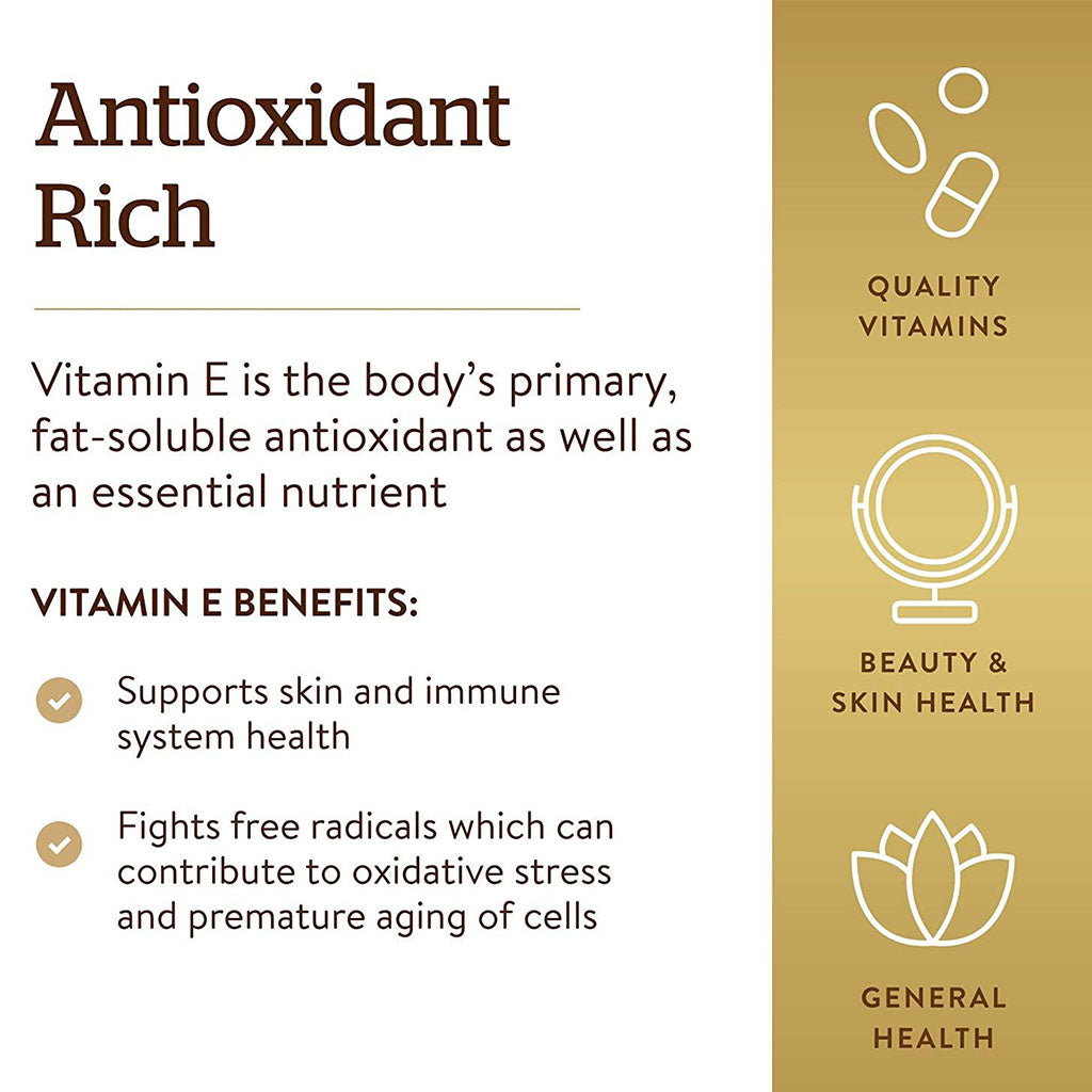 Now E-400 Vitamin E 400IU Antioxidant Softgel For Immune & Heart Support, Pack of 30's - Easy Pharmacy LLC
