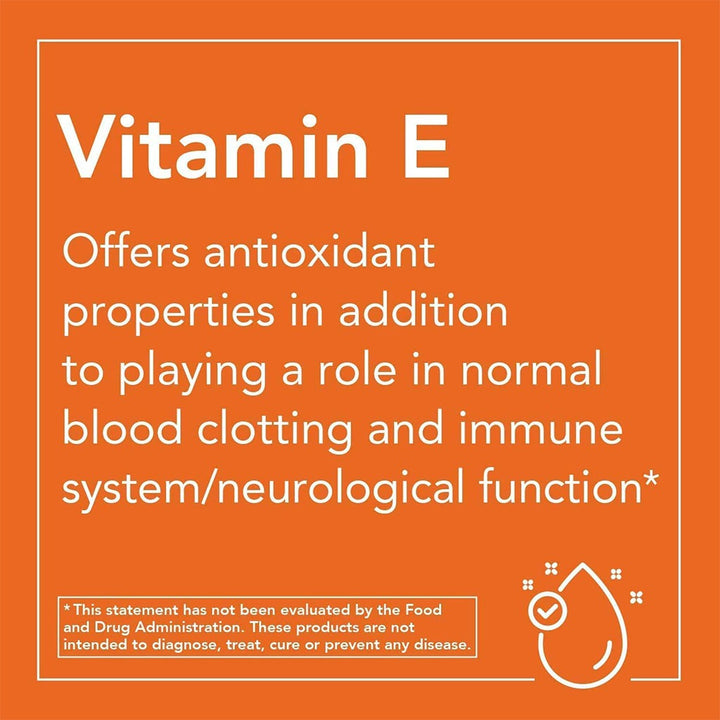 Now E-400 Vitamin E 400IU Antioxidant Softgel For Immune & Heart Support, Pack of 30's - Easy Pharmacy LLC