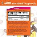 Now Natural E-400 Vitamin E Softgel For Antioxidant Protection, Pack of 100's
