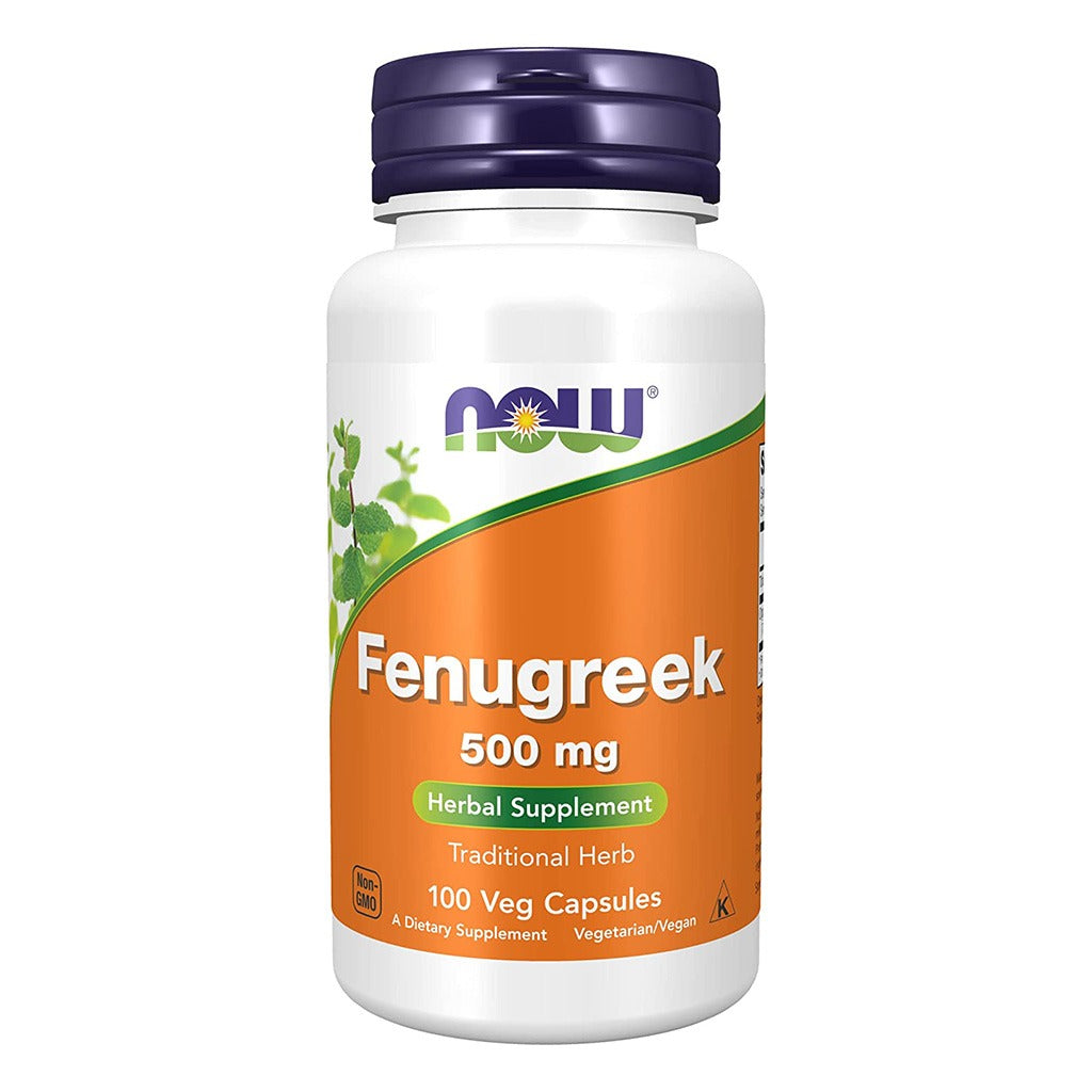 Now Fenugreek 500mg Herbal Supplement Capsules, Pack of 100's - Easy Pharmacy LLC