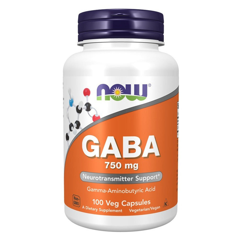 Now GABA 750mg Capsules For Neurotransmitter Support, Pack of 100's - Easy Pharmacy LLC