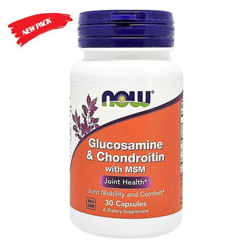 Now Glucosamine & Chondroitin With MSM Capsules For Joint Health, Pack of 30's