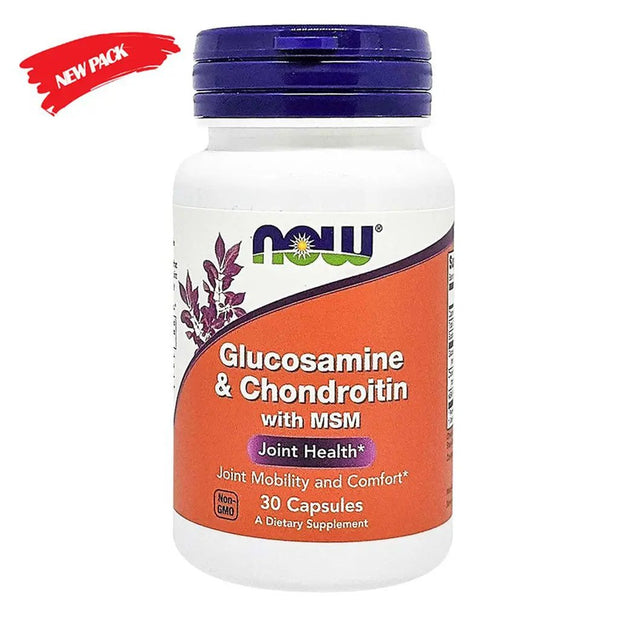 Now Glucosamine & Chondroitin With MSM Capsules For Joint Health, Pack of 30's