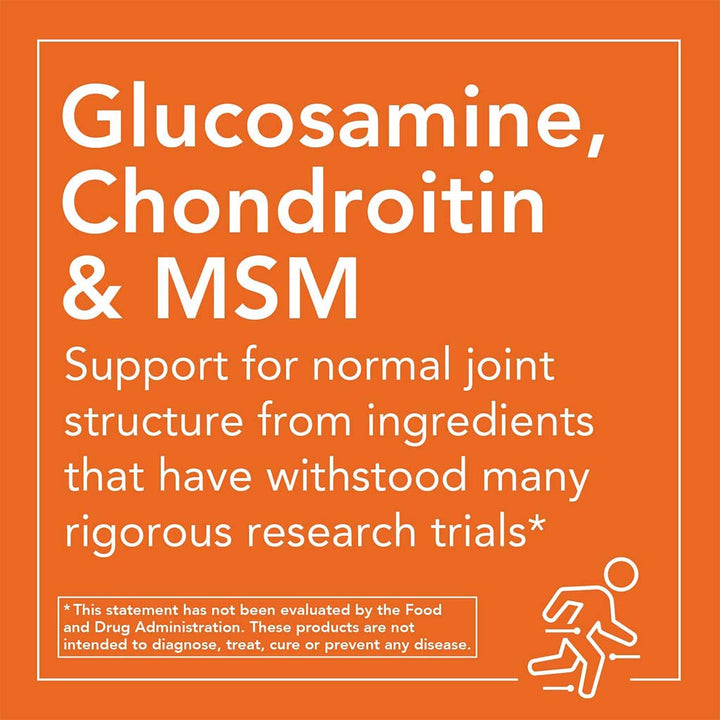 Now Glucosamine & Chondroitin With MSM Capsules For Joint Health, Pack of 30's - Easy Pharmacy LLC
