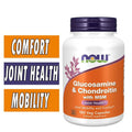 Now Glucosamine & Chondroitin With MSM Capsules For Joint Health, Pack of 30's