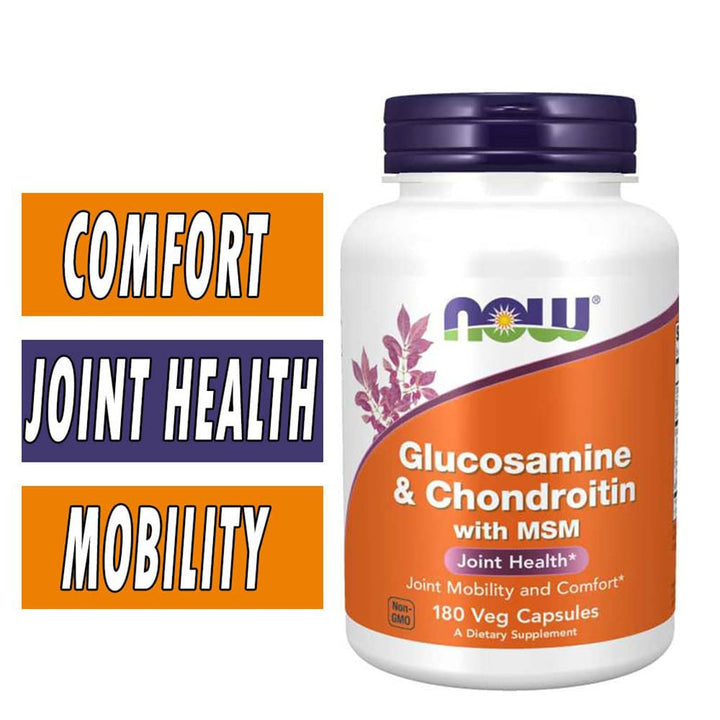 Now Glucosamine & Chondroitin With MSM Capsules For Joint Health, Pack of 30's - Easy Pharmacy LLC