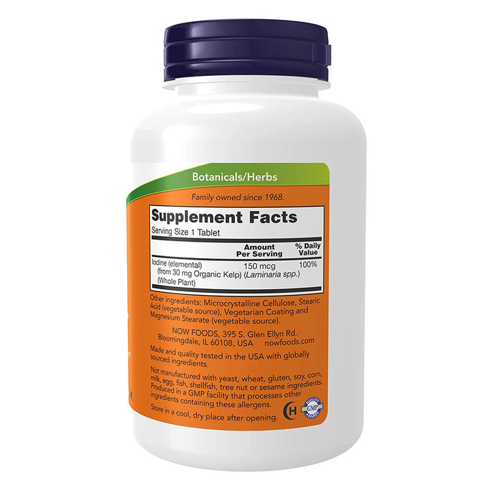 Now Kelp Iodine 150 mcg Tablets For Healthy Thyroid Function, Pack of 200's - Easy Pharmacy LLC