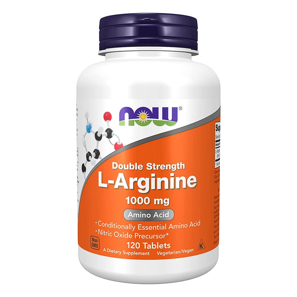 Now Double Strength L- Arginine 1000mg Tablets For Vascular Support, Pack of 120's - Easy Pharmacy LLC