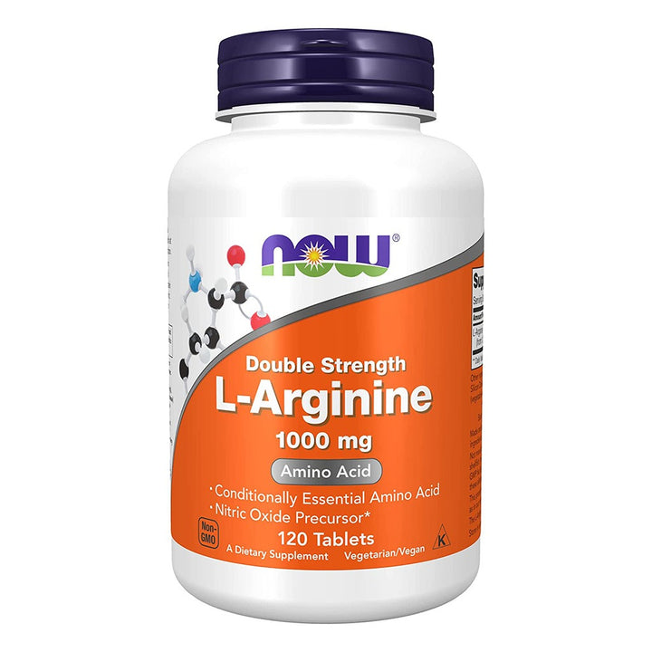 Now Double Strength L- Arginine 1000mg Tablets For Vascular Support, Pack of 120's - Easy Pharmacy LLC