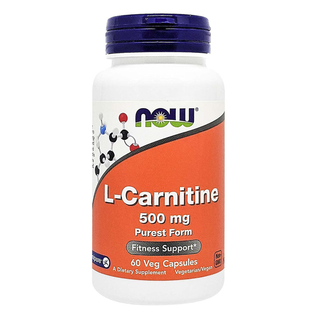 Now L-Carnitine 500mg Vegetarian Capsules For Fitness Support, Pack of 60's - Easy Pharmacy LLC