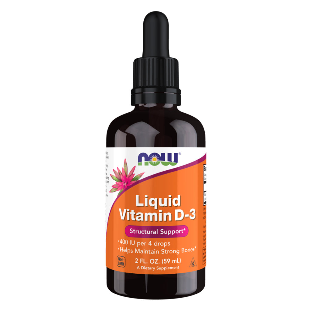 Now Liquid Vitamin D3 Drops 400 IU Drops For Strong Bones 60ml - Easy Pharmacy LLC