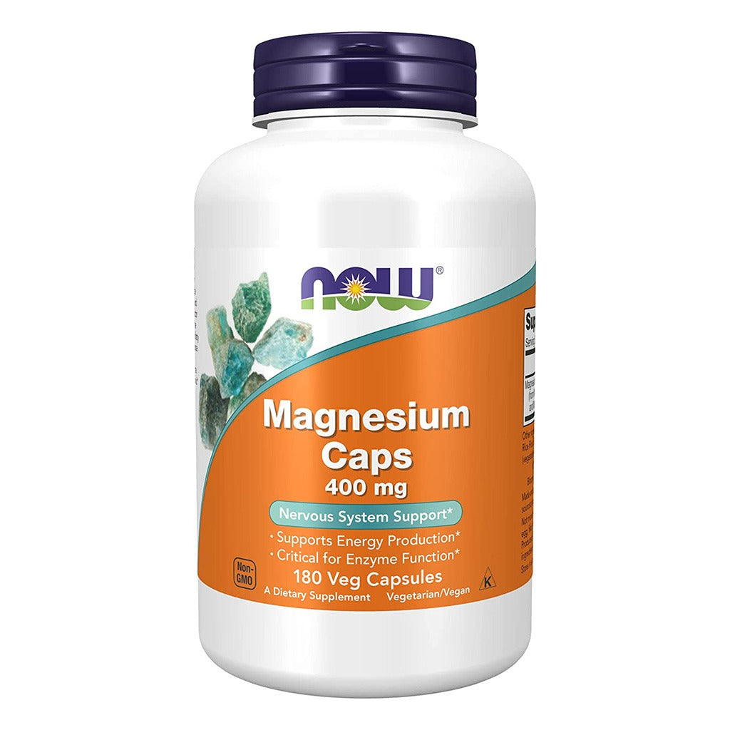 Now Magnesium 400mg Capsules For Energy Production & Nervous System Support, Pack of 180's - Easy Pharmacy LLC