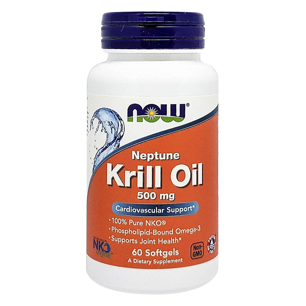Now Neptune Krill Oil 500mg Softgels For Cardiovascular Support, Pack of 60's - Easy Pharmacy LLC