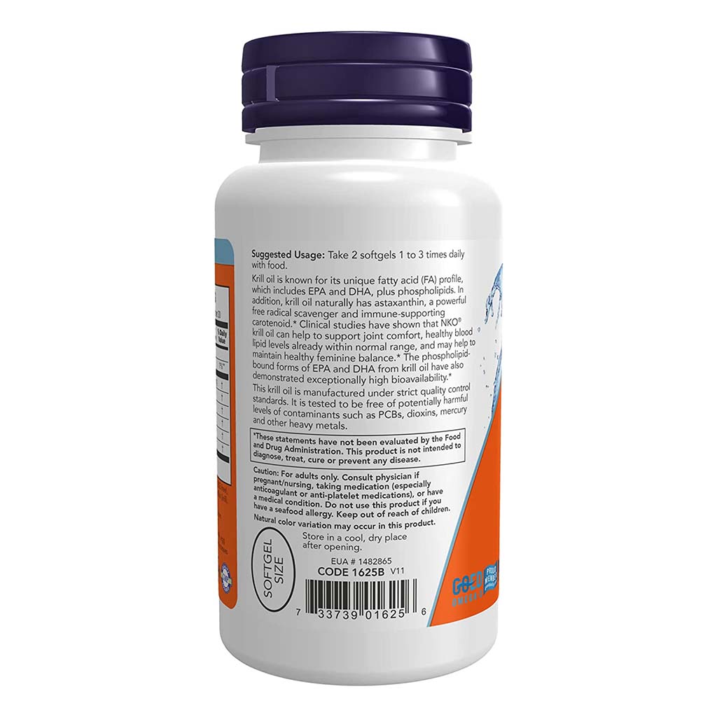 Now Neptune Krill Oil 500mg Softgels For Cardiovascular Support, Pack of 60's - Easy Pharmacy LLC