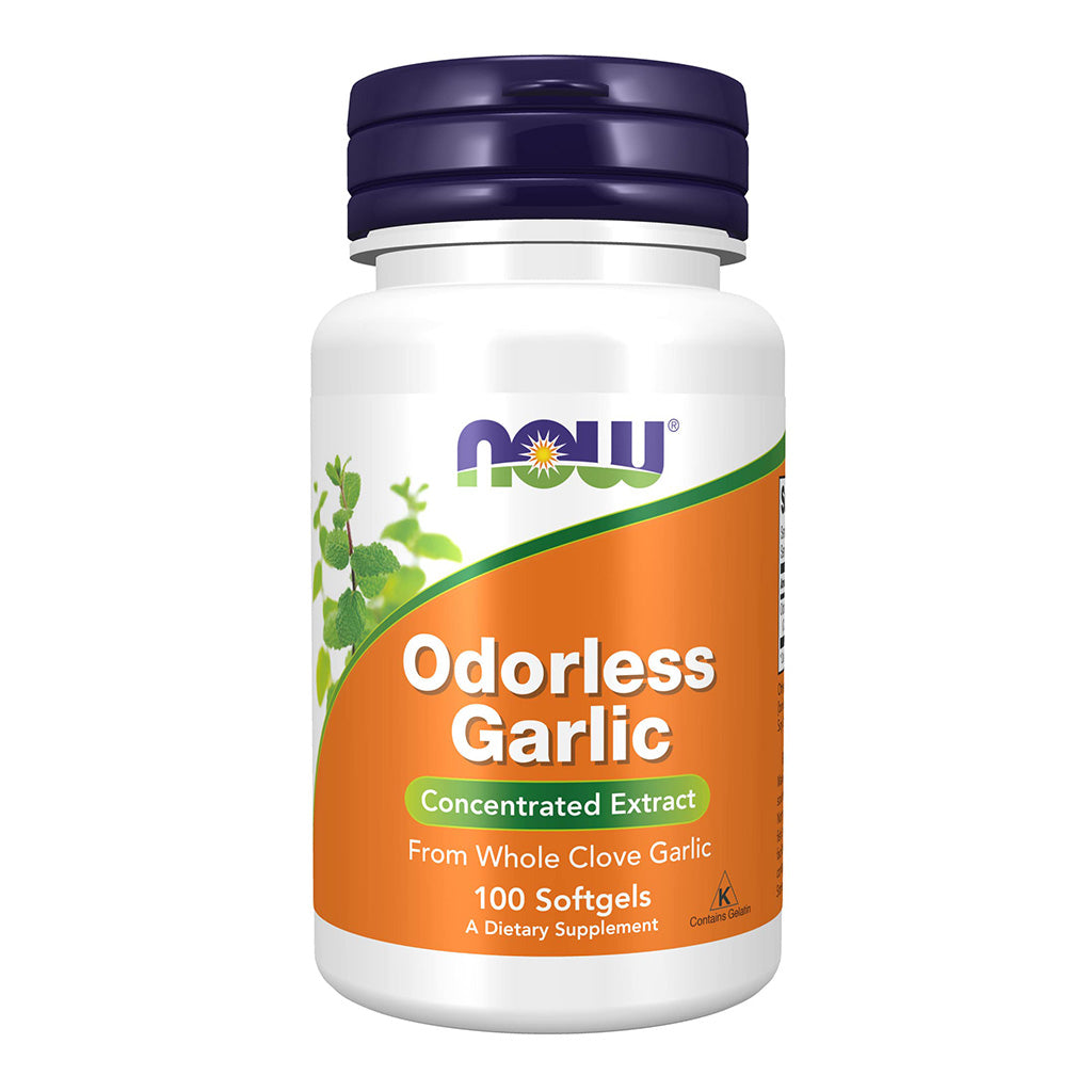 Now Odorless Garlic Softgels For Heart & Immune Support, Pack of 100's - Easy Pharmacy LLC