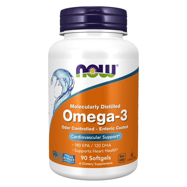 Now Omega 3 1000mg Fish Oil Supplement Softgels, Pack of 90's - Easy Pharmacy LLC