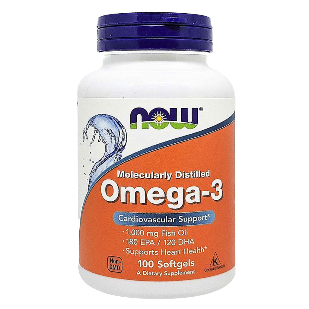 Now Omega 3 1000mg 180 EPA / 120 DHA Fish Oil Supplement Softgels, Pack of 100's - Easy Pharmacy LLC