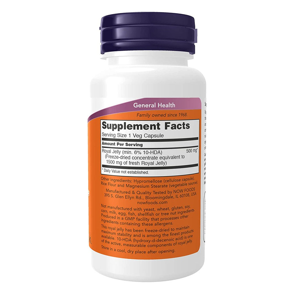 Now Royal Jelly 1500mg Capsules For Overall Health & Wellness, Pack of 60's - Easy Pharmacy LLC