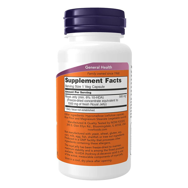 Now Royal Jelly 1500mg Capsules For Overall Health & Wellness, Pack of 60's - Easy Pharmacy LLC