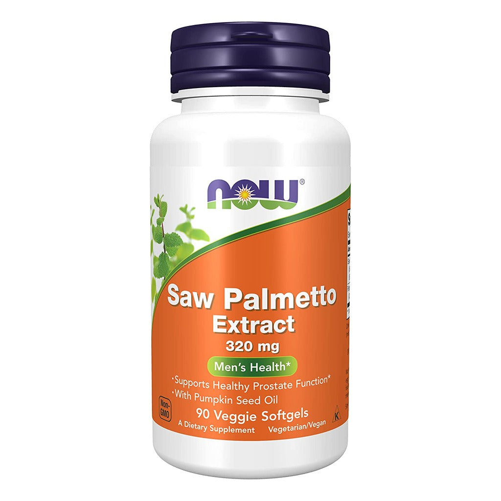 Now Saw Palmetto Extract 320mg Softgels For Men's Health & Healthy Prostate Function, Pack of 90's - Easy Pharmacy LLC