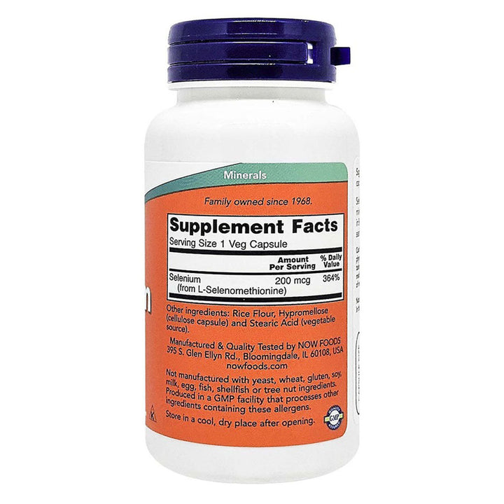 Now Selenium 200 mcg Mineral Supplement Capsules For Antioxidant Support, Pack of 90's - Easy Pharmacy LLC