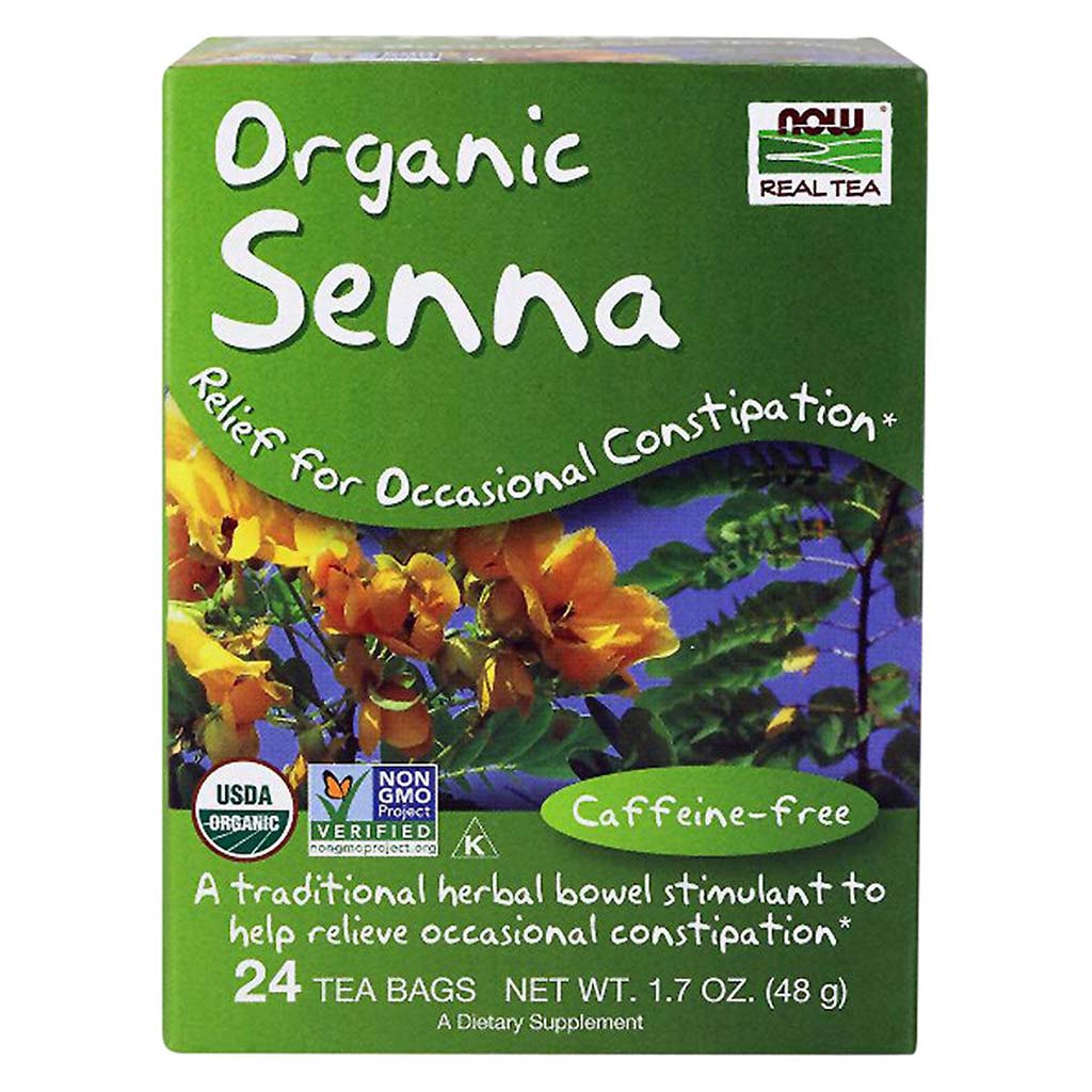Now Organic Senna Tea Bags For Constipation Relief, Pack of 24's - Easy Pharmacy LLC