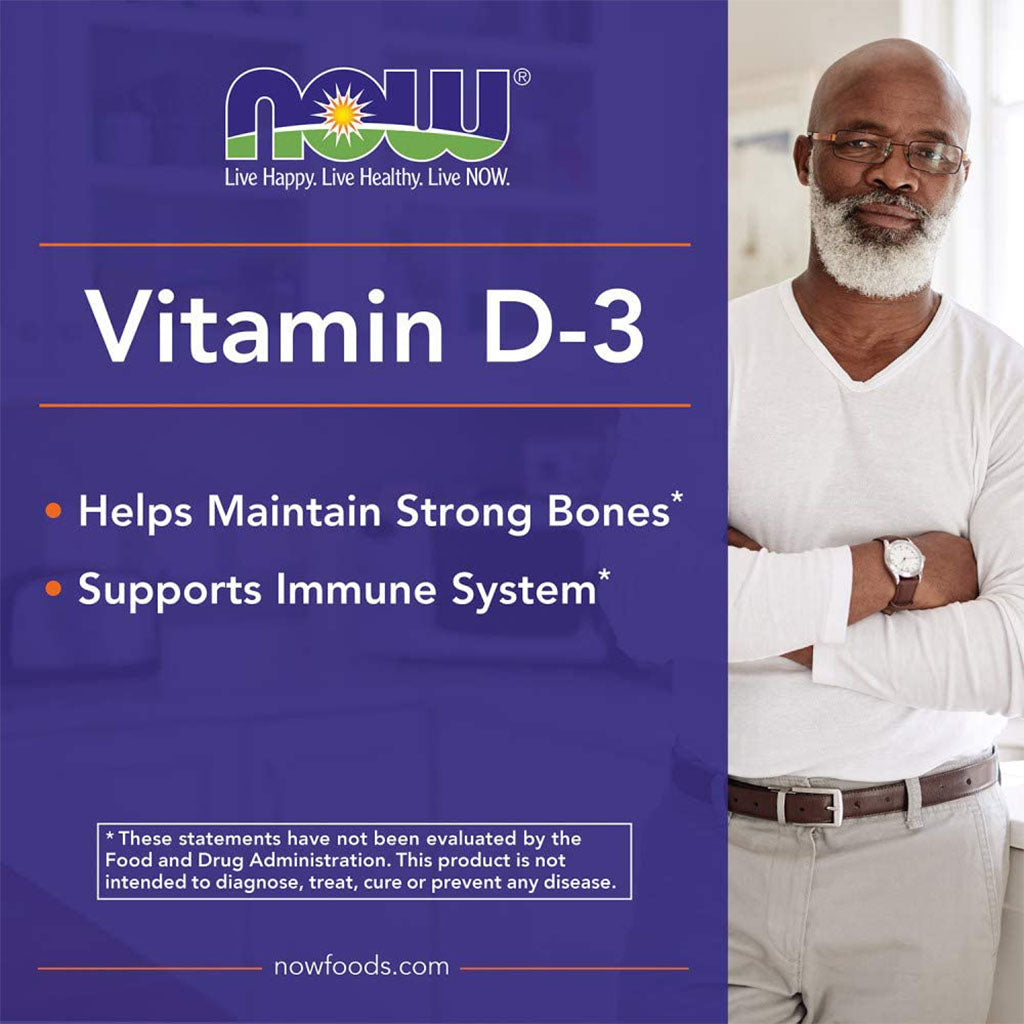 Now High Potency Vitamin D3 1000IU Softgels For Strong Bones & Immune Support, Pack of 180's - Easy Pharmacy LLC