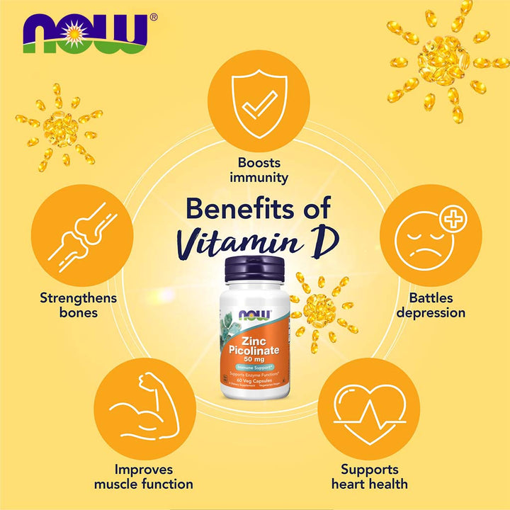 Now High Potency Vitamin D3 1000IU Softgels For Strong Bones & Immune Support, Pack of 180's - Easy Pharmacy LLC