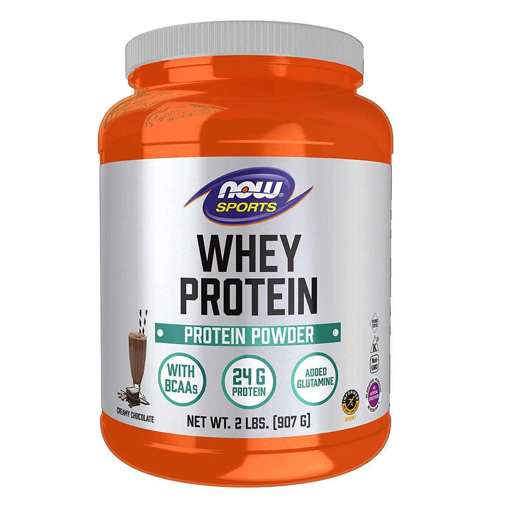 Now Sports Whey Protein Powder With BCAA's & Added Glutamine, Chocolate 2lbs. - Easy Pharmacy LLC