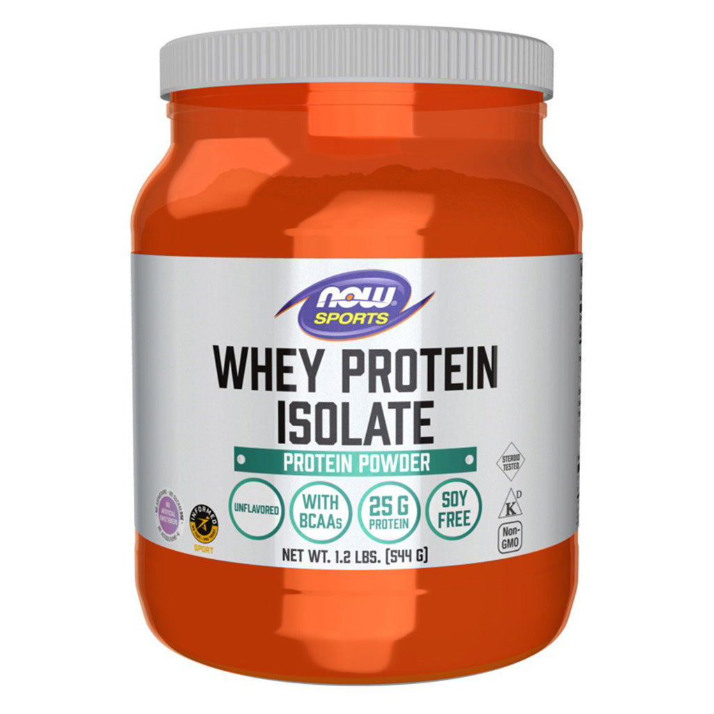 Now Whey Protein Isolate Protein Powder Unflavoured With BCAAs 1.2lbs - Easy Pharmacy LLC
