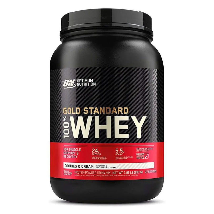 Optimum Nutrition Gold Standard 100% Whey Cookies & Cream Protein Powder 27 Servings