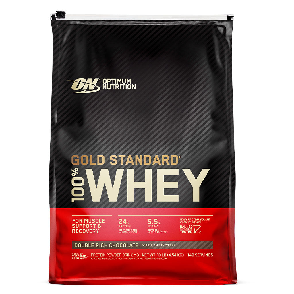 Optimum Nutrition Gold Standard 100% Whey Protein Double Rich Chocolate 10lb - Easy Pharmacy LLC