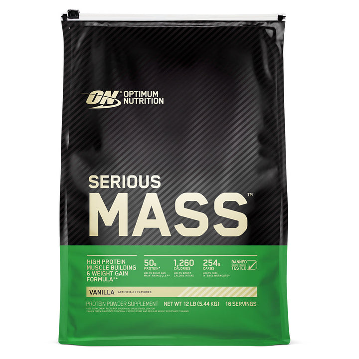 Optimum Nutrition Serious Mass Vanilla Protein Powder 12lb - Easy Pharmacy LLC