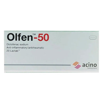 Olfen 50mg Lactabs Film Coated Tablets For Pain Relief, Pack of 20's