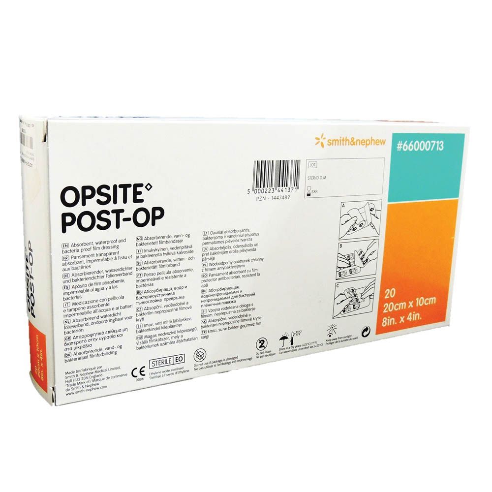 Opsite Post-Op Dressing 20 cm X 10 cm 20's - Easy Pharmacy LLC