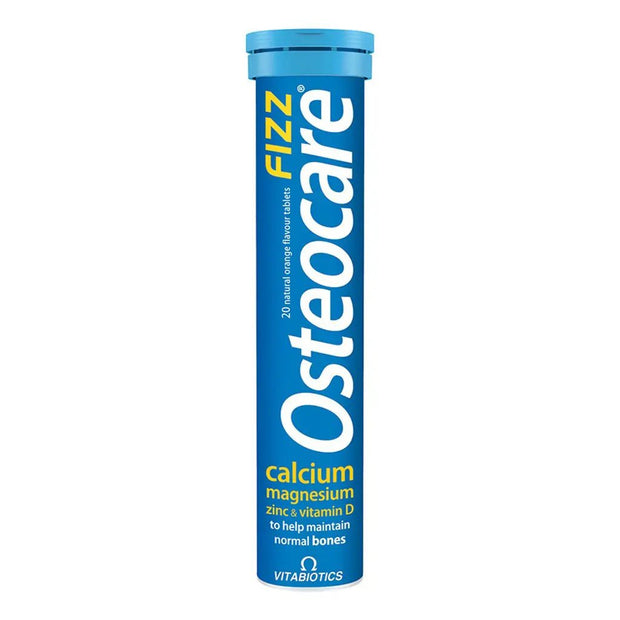 Vitabiotics Osteocare Fizz Effervescent Calcium Tablets, Orange Flavoured, For Healthy Bones, Pack of 20's