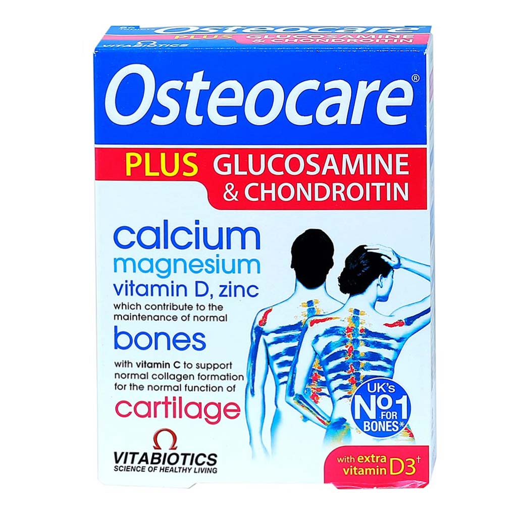 Vitabiotics Osteocare Plus Calcium Supplement Tablets With Glucosamine And Chondroitin, Pack of 60's - Easy Pharmacy LLC