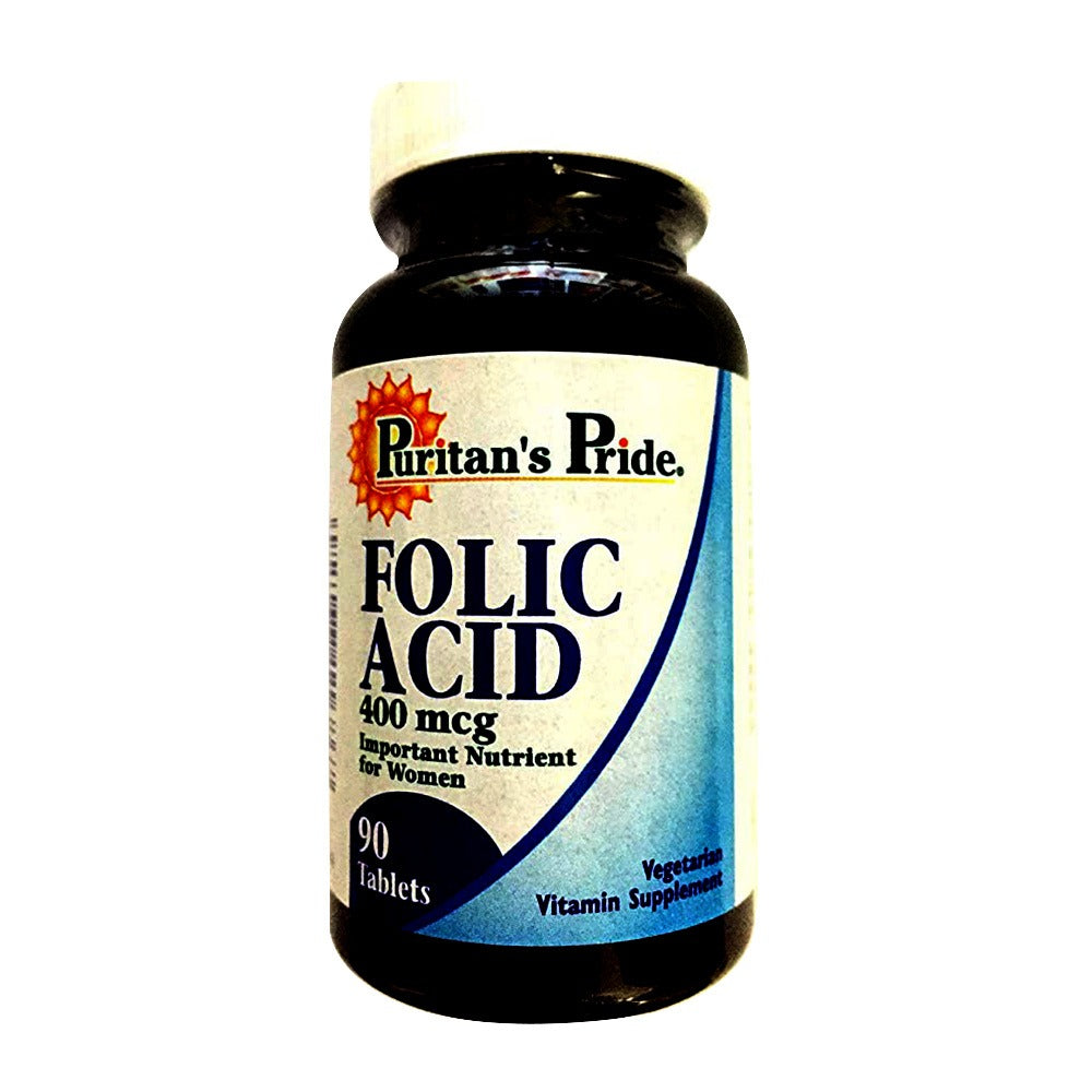 Puritan's Pride Folic Acid 400 mcg Tablets 90's - Easy Pharmacy LLC
