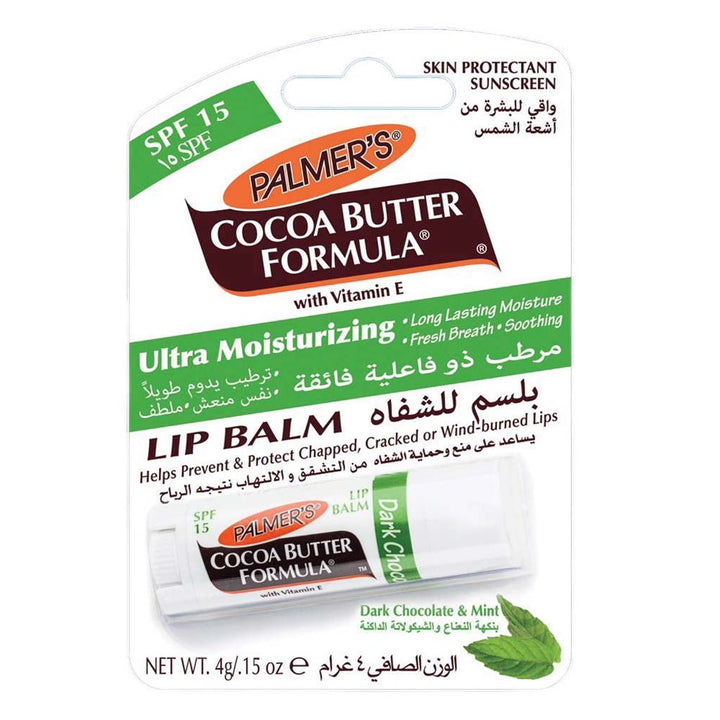 Palmer's Cocoa Butter Formula Dark Chocolate & Mint Ultra Moisturizing Lip Balm 4 g - Easy Pharmacy LLC