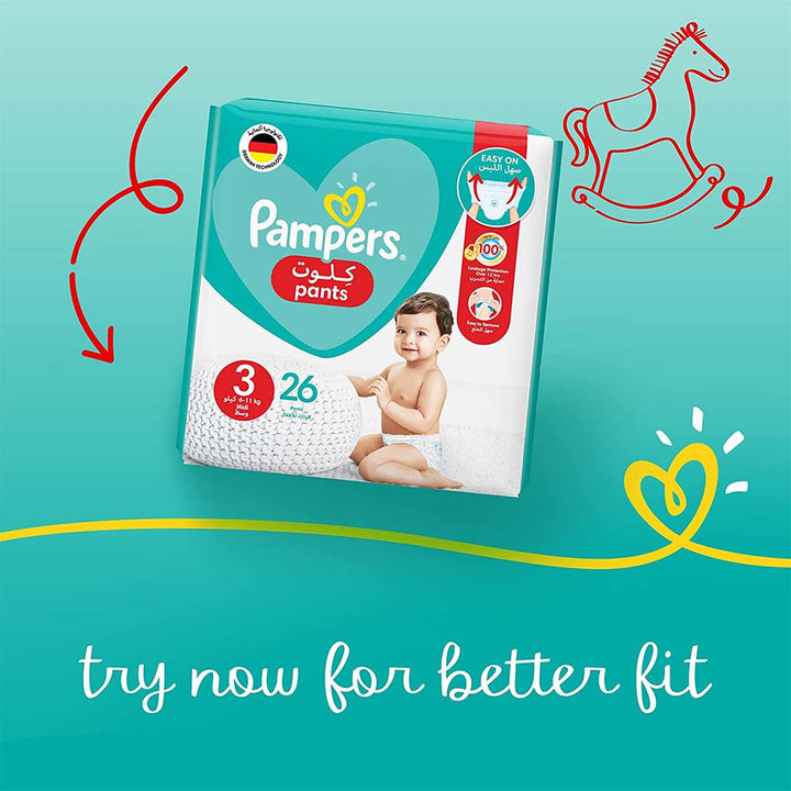Pampers Baby-Dry Baby Diapers With Aloe Vera, Size 3, 6-10Kg, Jumbo Pack of 46's - Easy Pharmacy LLC