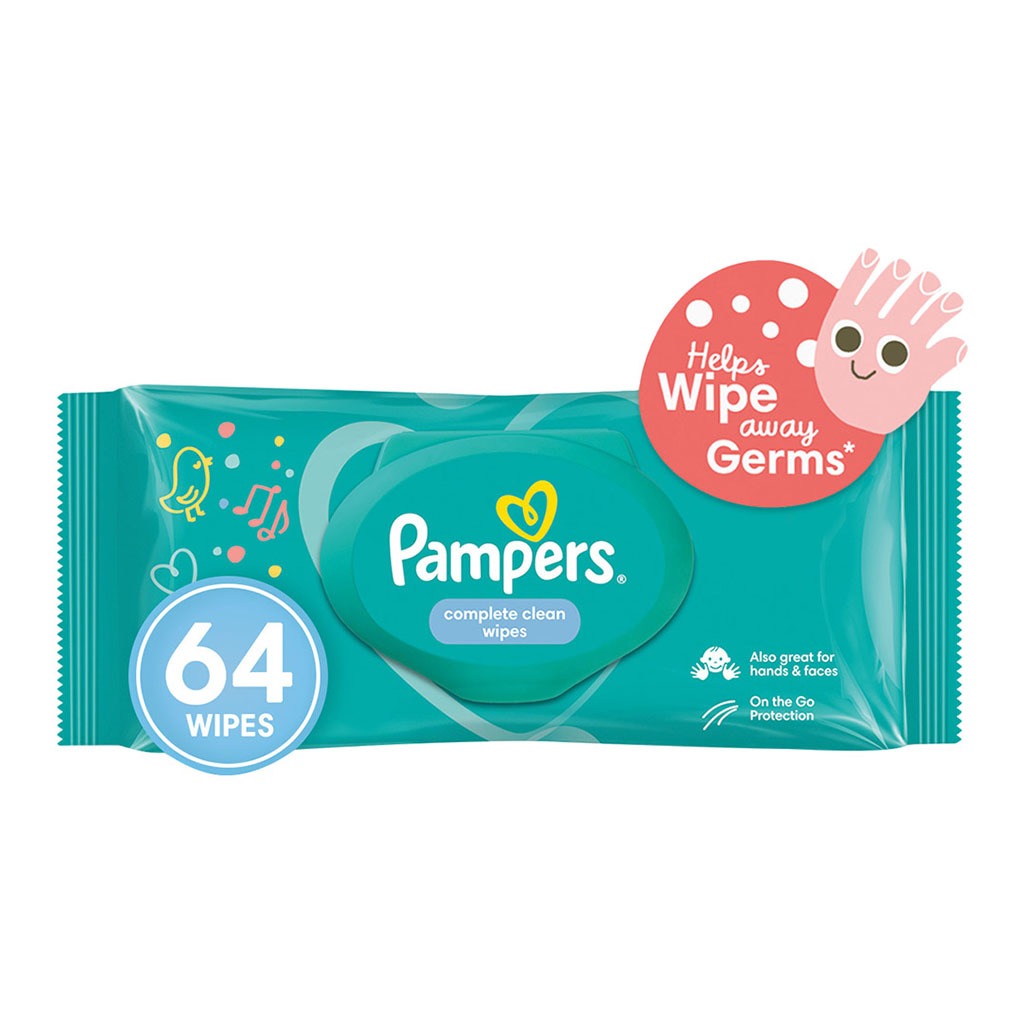 Pampers Complete Clean Baby Wet Wipes With Aloe Vera, Pack of 64's - Easy Pharmacy LLC