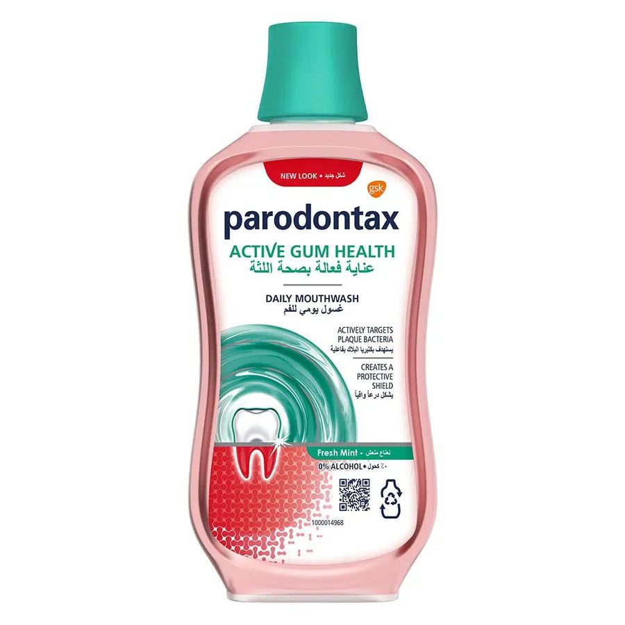 Parodontax Daily Mouthwash For Active Gum Health, Mint Flavour, Antiplaque & Antigingivitis Alcohol Free Mouth Rinse, 300ml