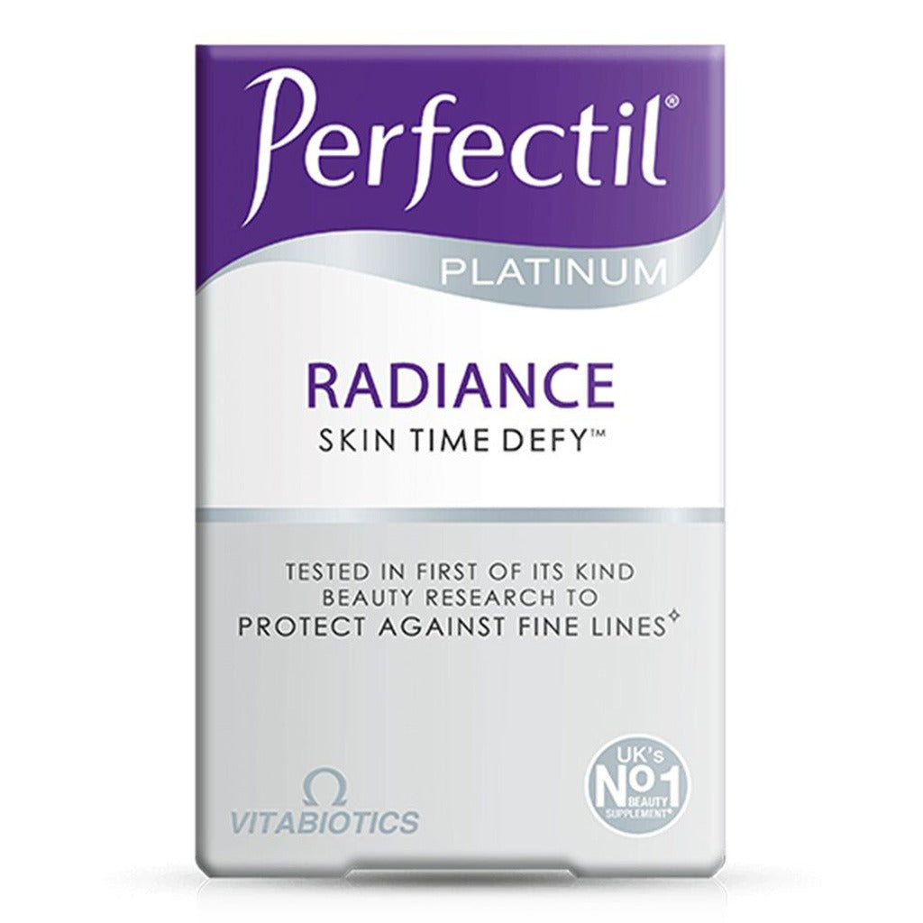 Vitabiotics Perfectil Platinum Radiance Beauty Supplement Tablets With Bio-Marine Collagen For Fine Lines Prevention, Pack of 60's - Easy Pharmacy LLC