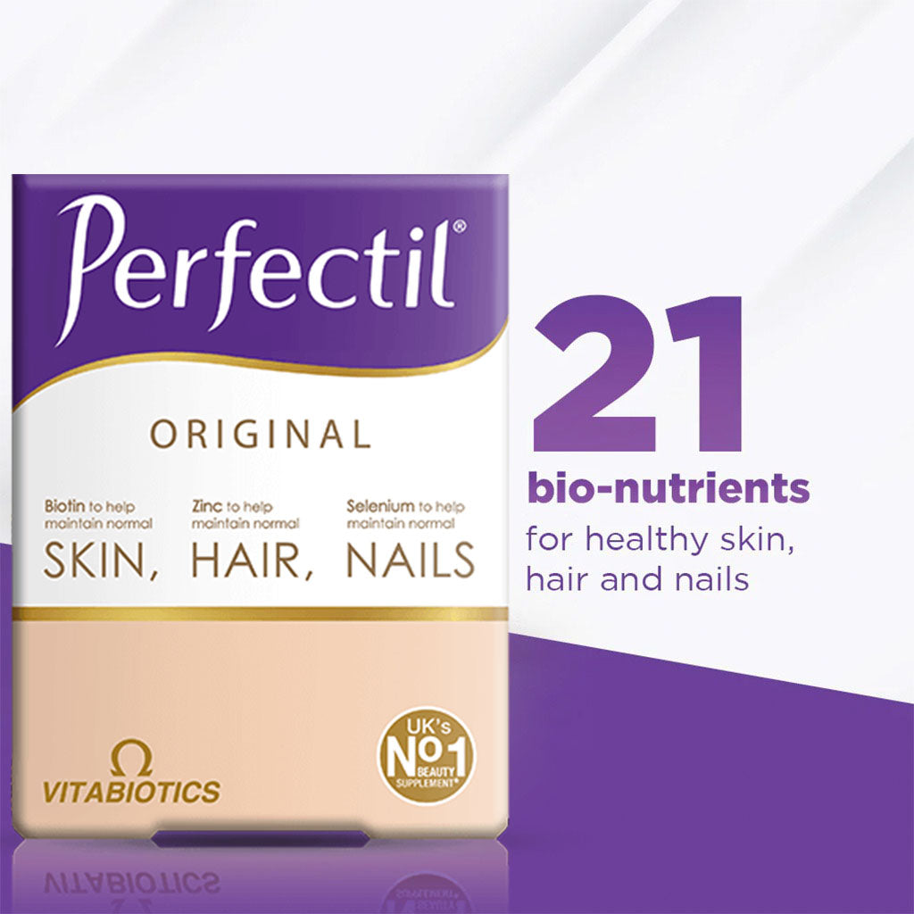 Vitabiotics Perfectil Triple Active Tablets With Biotin, Zinc & Selenium For Skin, Hair & Nails, Pack of 30's - Easy Pharmacy LLC